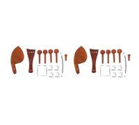 Bdfhjln 2X A Natural Jujube Wood 4/4 Violin Parts Accessories Set of Fine-Tuning, Chinrest Chin Rest, Strings, Tail Nail