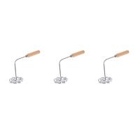 Bdfhjln 3X Rosette Timbale Iron Set with Handle Traditional Mexican Bunuelo Pastry Maker Cutter for Kitchen Gadget Flower