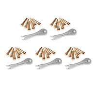 Bdfhjln Guitar Bridge Pins 30Pcs Brass Endpin for Acoustic Guitar with Guitar Bridge Pin Puller
