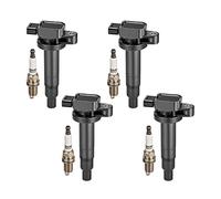 BDFHYK Ignition Coil Pack & Iridium Spark plugs Compatible with Scion xB Toyota Echo Prius Yaris 1.5L L4 Replacement for C1304 UF-316 UF-316T 7090 BKR5EGP,Set of 4