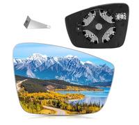 BDFHYK Passenger Side Heated Mirror Glass Compatible With 2012-2015 VW Passat Convex rear view mirror with backing plate 561857522A, 5C6857522A (Right)