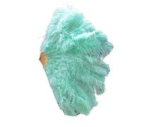 BDFJEDS 1-2PCS Feather Fans 90-130cm Large Hand Held Folding Fan Carnival Stage Performance Accessorie(Green2,130CM 2PCS)