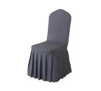 BDFJEDS 5/10/50/100pcs Pleated Skirt Spandex Chair Cover Hotel Banquet Party Events Wedding Decoration Dining Room Seat Protector Covers(Grey,50pcs)