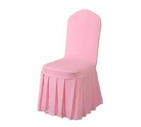 BDFJEDS 5/10/50/100pcs Pleated Skirt Spandex Chair Cover Hotel Banquet Party Events Wedding Decoration Dining Room Seat Protector Covers(Pink,10pcs)