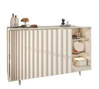 BDFJEDS Cabinet Curtain Cabinet Curtain, Folding Privacy Dust Proof Shades For Closets Without Doors And Kitchen Counter(Beige,Width 200 High 100cm)