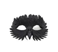 BDFJEDS Feather Mask Bird Mask Owl Feather Half Face Animal Masks Masquerade Halloween Carnival Dress Up Party Costume Props(Style 1)
