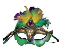 BDFJEDS Feather Mask Feather Mask Woman Peacock Feathers Half Face Carnival Masquerade Cosplay Halloween Party Decorations(Style 1)