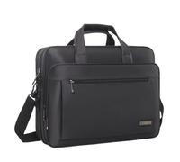 BDFJEDS Large Briefcases For Men Canvas Tote Bag Laptop Case 15.6 Inch Waterproof Work Business Shoulder Messenger Oxford Black