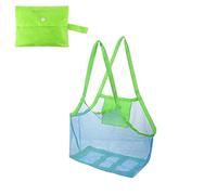 BDFJEDS Mesh Beach Bag Sand Away Protable Mesh Bag Storage Bags Swimming Large Beach For Towels Women Cosmetic Makeup(Blue Large)
