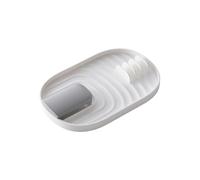 BDFJEDS Pan Lid Holder Integrated Storage Rack With Folding Lid Spatula Holder Kitchen Stove Drain Tool(White)