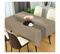 BDFJEDS Waterproof Tablecloth Geometric Lines Light Curry Tablecloth Simple Waterproof Oilproof Home Table Decoration(150x200CM(4.9X6.6FT)