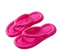 BDFJEDS Women's Flip Flops Summer Flip Flops For Women Soft And Non Slip Candy Colored Slippers With Clipped Toes(Red,36-37)