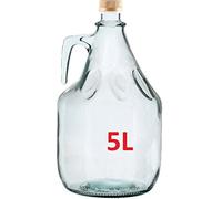 BDG5Z GLASS CARBOY CARBOY COMPLETE BOTTLE 5 LITRE BALLOON GLASS 5L by Biowin