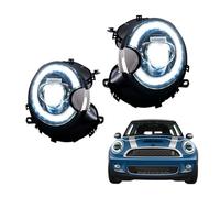 BDGYJGFE Car Headlight Assembly Compatible For Cooper 2007-2013 Mini R56 R57 R58 R59 DRL Amber Turn Signal Lights Lamp(Right Hand Drive)