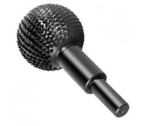 BDHDHWEFE High Carbon Steel Ball Gouge， 40mm Sphere Burr， Sanding Bowl Carving Tools with 10mm Connector，Spherical Grinding Head for Grinder, Angle Grinde, Handheld Drill(Black)