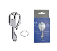 BDHI 1pc 24 in 1 Multi-Tool Key Stainless Steel Portable Tool Keychain Mini Multi-Tool Key for Men Husband Dads Employee(D35-1), Multi,silver
