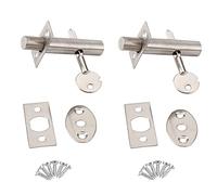 BDHI 2pcs Door Security Rack Bolt Door Mortice Rack Bolt Security Deadbolt Mortice Door Lock with Bolts and Star Keys Bolt Thumb Turn Anti-Theft Door Lock(Y123-2)