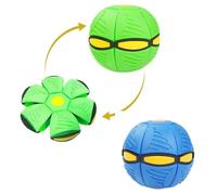 BDHI 2pcs Flying Saucer Ball Dog Toy New UFO Pet Flying Saucer Ball Portable Flying Toys Creative Fly Saucer Stomp Magic Balls Fun Puppy Interactive Flying Flat Throw Disc Balls Toy(Y269-2)