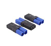 BDHI 3pcs Male EC5 to Female TRX Traxxas Adapter Connector Brushless for SCT LiPo Slash(B114-3)