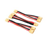BDHI 3pcs XT60 Parallel Battery Connector 2-Male to 1-Female Adapter Cable for RC Multicopter Quadcopter(BDHI-31)