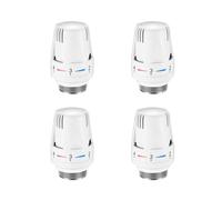 BDHI 4pcs TRV M30x1.5 Thermostatic Radiator Head Valve Thermostat Head Radiator Thermostat Head Replacement Trv Radiator Valves Heating System Temperature Control for Home Office(Y239-4)