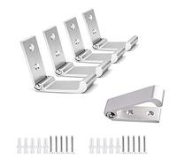 BDHI 5pcs Foldable Hooks Invisible Wall Mount Hook Wall Mounted Heavy Duty Aluminum Alloy Folding Coat Hooks with 10pcs Screws for Bedroom Entrance Holds up to Home Storage Hooks(Y107-5)