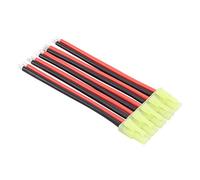 BDHI 5pcs Mini-Tamiya Male Connector Adapter Cable Set (10cm/4in, 14awg Silicone, Small, Unisex, Car, Hobby Accessory)