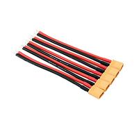 BDHI 5pcs XT30 Plug XT-30 Male Connectors with 10cm 16awg Slicone Wire for RC LiPo Battery FPV Turnigy/Zippy(BDHI-18)