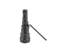 BDHI 8pcs 3-16mm Drill Bit Depth Stop Collar Ring Positioner Drill Locator Fixed Ring with Spanner for The Round Wood Clamp Fixture Positioning Depth Durable(Y86-1)