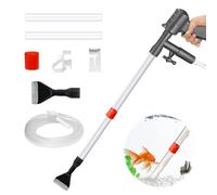 BDHYYM Aquarium Cleaning, 4-in-1 Strong Aquarium Gravel Vacuum Cleaner, Aquarium Suction Cup, Aquarium Water Change, Removable Against Clogging for Water Changes, Sand Cleaning and Water Circulation