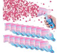 BDHYYM Pack of 20 Gender Reveal Confetti Cannon Pink, Confetti Gun Set, Confetti Cannon Biodegradable, for Gender Announcement, Baby Boy Girl Gender Reveal Party Supplies, Baby Shower Party (Pink)