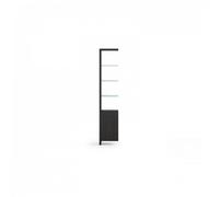 BDI Linea 5801A Charcoal Stained Ash Single Width Bookshelf Add On