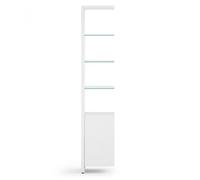 BDI Linea 5801A Single Width Bookshelf Add On Satin White