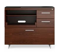 BDI Sequel 20 6117 M/funct Cabinet Choc Stained Walnut w/Sat Nickel
