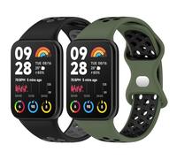 BDIG 2 Pieces Strap Compatible with Xiaomi Mi Band 8 Pro/Redmi Watch 4, Bicolor Soft Silicone Sport Strap for Xiaomi Mi Band 8 Pro/Redmi Watch 4