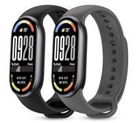 BDIG 2 Pieces Straps Compatible with Xiaomi Mi Band 10/9/8 Women and Men, Soft Silicone Breathable Remplacement Strap