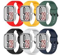 BDIG 6 Pieces Strap Compatible with Xiaomi Redmi Watch 6/5/4, Soft Silicone Sports Bracelets Compatible with Xiaomi Mi Band 8 Pro/9 Pro/10 Pro Men Women