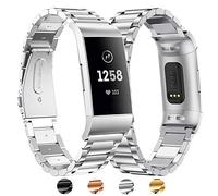 BDIG Bracelet Compatible for Fitbit Charge 4, Fitbit Charge 3 Metal Adjustable Stainless Steel Bracelet Replacement Accessories Sport Watch Strap for Fitbit Versa 3/4
