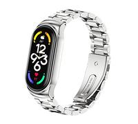 BDIG Ersatzbänder Kompatibel für Xiaomi Band 7 Metallbänder, Mi Band 7 Armband Edelstahl Verstellbares Strap Ersatzband Zubehör mit Xiaomi Mi Band 7