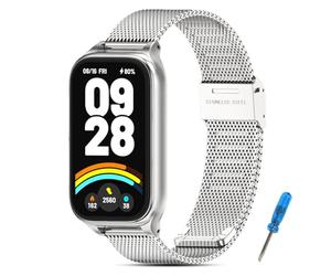 BDIG Metal Strap Compatible with Xiaomi Smart Band 9 Active/Redmi Smart Band 3 Women's Straps, Double Magnetic Strap for Xiaomi Smart Band 9 Active, Xiaomi Smart Band 9 Active/Redmi Smart Band 3
