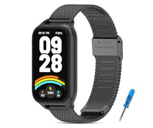 BDIG Metal Strap Compatible with Xiaomi Smart Band 9 Active/Redmi Smart Band 3 Women's Straps, Double Magnetic Strap for Xiaomi Smart Band 9 Active, Xiaomi Smart Band 9 Active/Redmi Smart Band 3