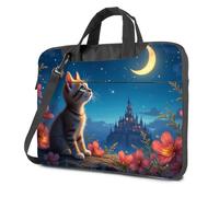 BDIS Laptop Backpack Cat Dreams Under The Moonlit Sky Laptop Bag Carry On Backpack Computer Cases For Laptops, Colour, 26x36cm