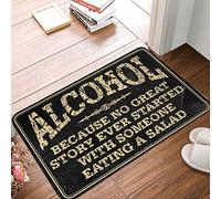 BDIX Front Door Mats Indoor Because No Great Story Ever Started with Someone Eating A Salad Rug Porch Mats for Front Door Outside Man Cave Stuff(40X60CM)