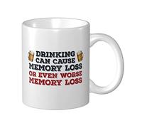 BDIX Funny Coffee Cups Drinking Can Cause Memory Loss Mug Coffee Mugs Humorous Coffee Mug