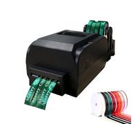 BDJSN 12-20mm Ribbon Printer, 200dpi Satin Ribbon Heat Transfer Machine, 150mm/s DIY Stamping Printing Machine, Supports 50+ Languages, 2-4 Row for Satin Ribbon, Polyester, Nylon, Snow Yarn Ribbon