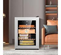 BDJSN 50L Electric Cigar Humidor, 70W Home Cigar Cabinet For 300 Count Cigar, 11-18℃ Cooling Temperature Control, 360° Air Cooling Technology, Double-Pane Glass Door, for Bar, Office, Meeting Room