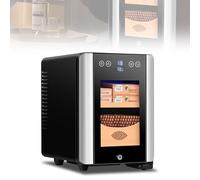 BDJSN 58W Electric Cigar Humidor, 8L Small Home Cigar Cabinet With Cooling 11-18℃ Temperature Control, For 100 Count Cigar, Double-Pane Glass Door, for Home, Bar, Office, Meeting Room