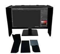 BDJSN Computer Monitor Sunshade, 17"-27" Foldable Dustproof Sun Visor With Fixed Bandage, Anti-glare Screen Hood, Laptop Sun Shade for Various 17-27 Inch Monitor Screens