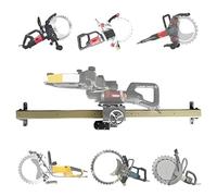 BDJSN Concrete Ring Saw Track, 1.5/2/2.5/3M Alloy Automatic Cutting Track Bracket, with Rotating Rocker, Adjustable Cutting Depth, for Concrete, Steel Bars, Floor, Red Brick Walls