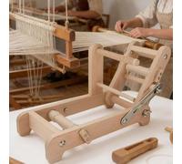 BDJSN Multi-Craft Weaving Loom, Max Weaving Width 6cm, Foldable Tabletop Band Loom, Adjustable Warp Tension, for Straps, Bracelets & Crafts, for Beginner